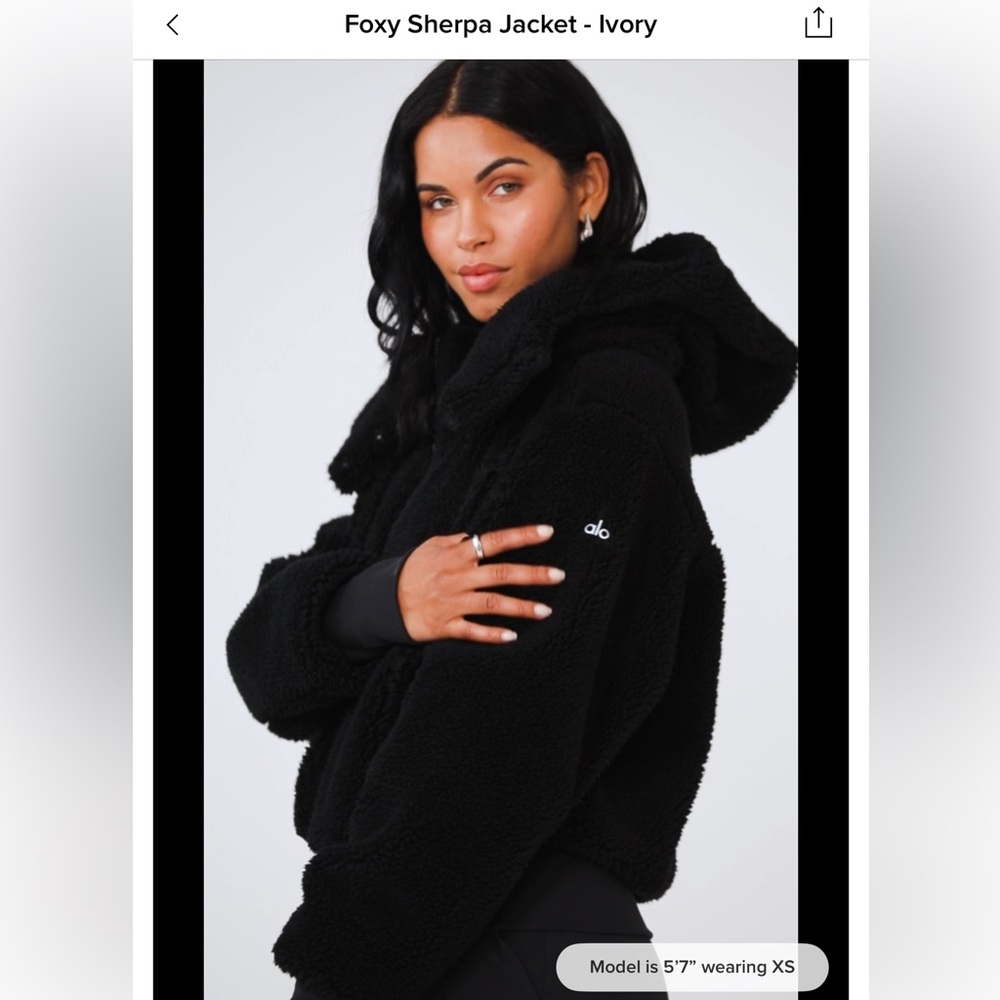 Alo yoga Foxy Sherpa Jacket black size M